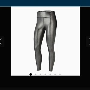 Nike bundle of silver and metallic pink leggings